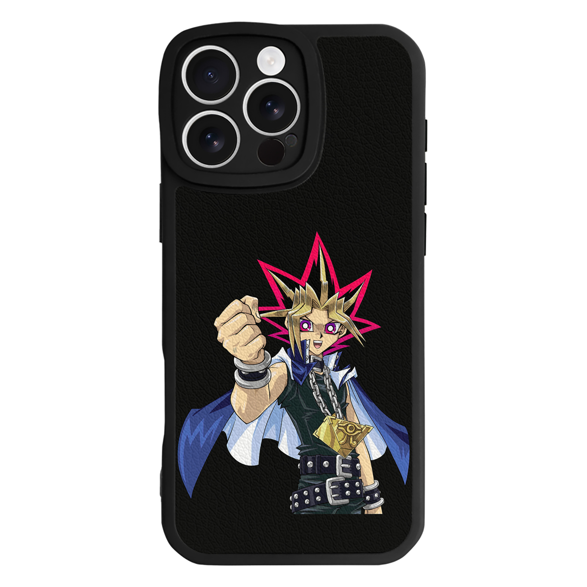 （画像用） 遊☆戯☆王 Yu-Gi-Oh! 【iPhone 16シリーズ対応】シリコンスマホケース（レザー調） 材質：シリコン